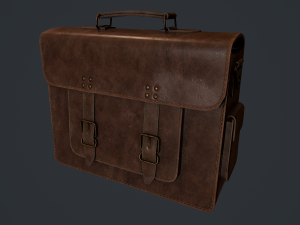 lowpoly pbr leather bag 3D Model