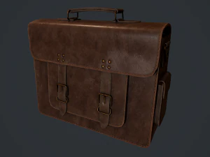 шкіряна сумка з низькою поліетиленовою плівкою 3D Модель
