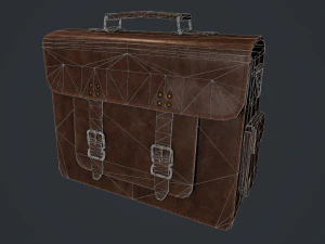 lowpoly pbr leather bag 3D Model