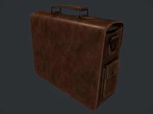 lowpoly pbr leather bag 3D मॉडल