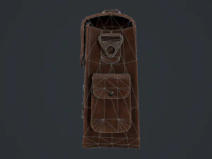 lowpoly pbr leather bag 3D Model