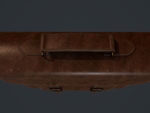 lowpoly pbr leather bag 3D मॉडल