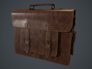 lowpoly pbr leather bag 3D मॉडल