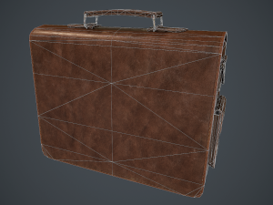 lowpoly pbr leather bag 3D मॉडल