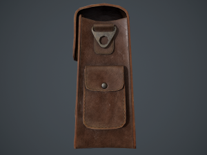 lowpoly pbr leather bag 3D मॉडल