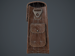 lowpoly pbr leather bag 3D मॉडल