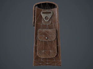 lowpoly pbr leather bag 3D Model