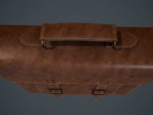 lowpoly pbr leather bag 3D मॉडल