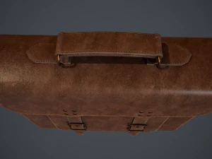 lowpoly pbr leather bag 3D Model
