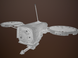 lowpoly pbr sci-fi military drone 3D मॉडल