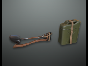 lowpoly pbr military jeep Model 3D