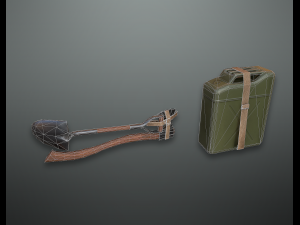 lowpoly pbr military jeep Model 3D