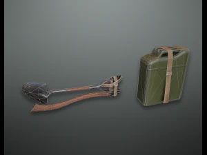 lowpoly pbr військовий джип 3D Модель