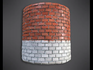 dinding bata pbr prosedural Tekstur CG