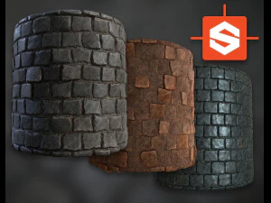 tekstur batu bulat pbr prosedural Tekstur CG