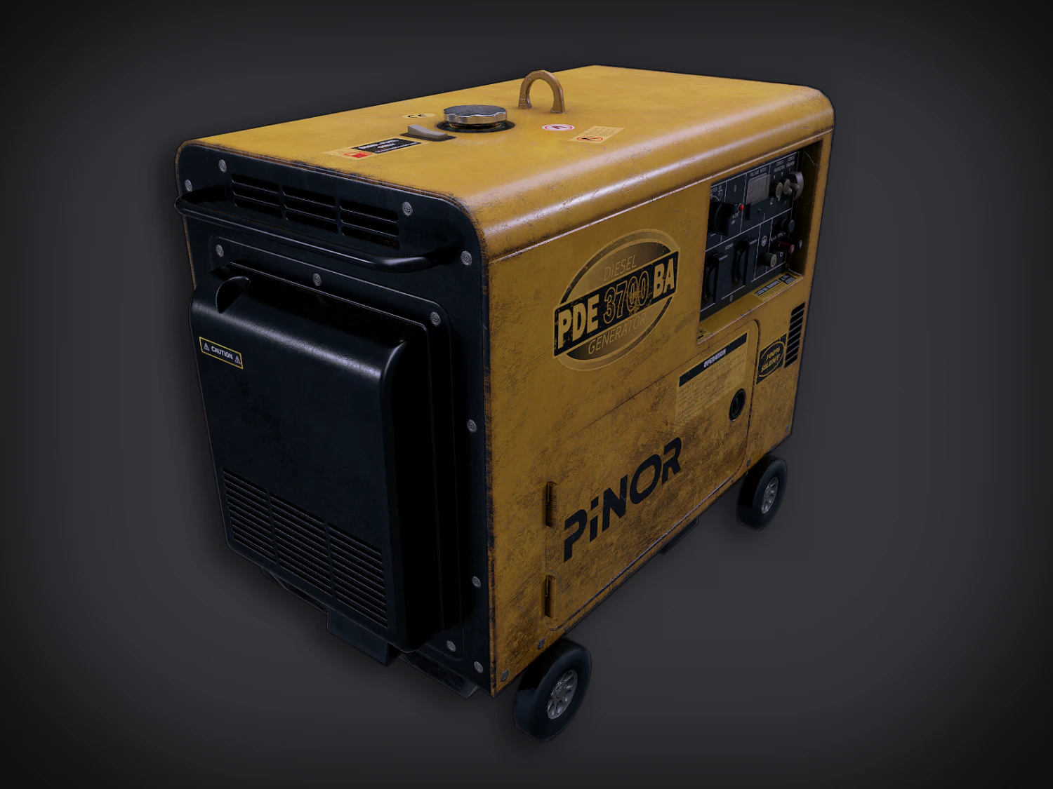 lowpoly pbr diesel generator 3D Model .c4d .max .obj .3ds .fbx .stl .blend 