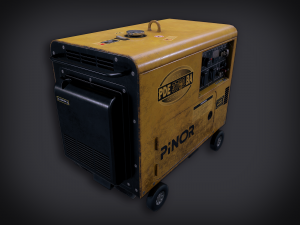 lowpoly pbr diesel generator 3D मॉडल