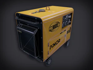 lowpoly pbr diesel generator 3D Model