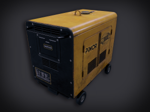 lowpoly pbr diesel generator 3D 模型