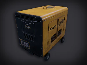 lowpoly pbr diesel generator 3D Model