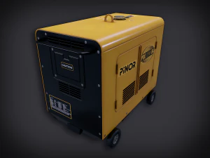 lowpoly pbr diesel generator 3D Model