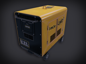 lowpoly pbr diesel generator 3D 模型