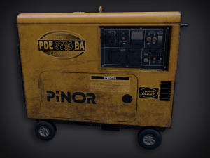 lowpoly pbr diesel generator 3D 模型