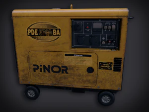 lowpoly pbr diesel generator 3D Model