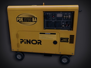 lowpoly pbr diesel generator 3D 模型