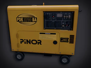 lowpoly pbr diesel generator 3D Model