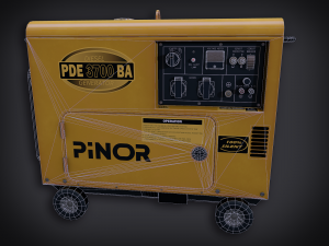 lowpoly pbr diesel generator 3D 模型
