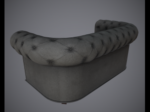 lowpoly pbr old worn sofa Model 3D