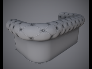 lowpoly pbr old worn sofa Model 3D