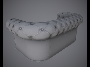 lowpoly pbr old worn sofa Model 3D