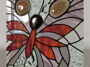 stained glass window butterfly 3D Model