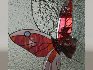 stained glass window butterfly 3D Model