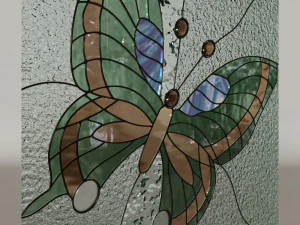 stained glass window butterfly 3D Model