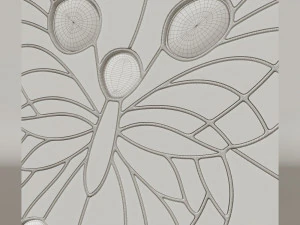 stained glass window butterfly 3D Model