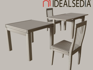 table ideal sedia 3D मॉडल
