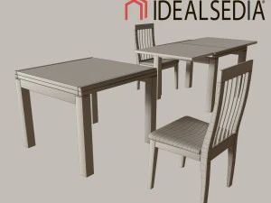 table ideal sedia 3D Model