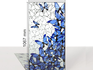 stained-glass window butterfly 2 3D मॉडल