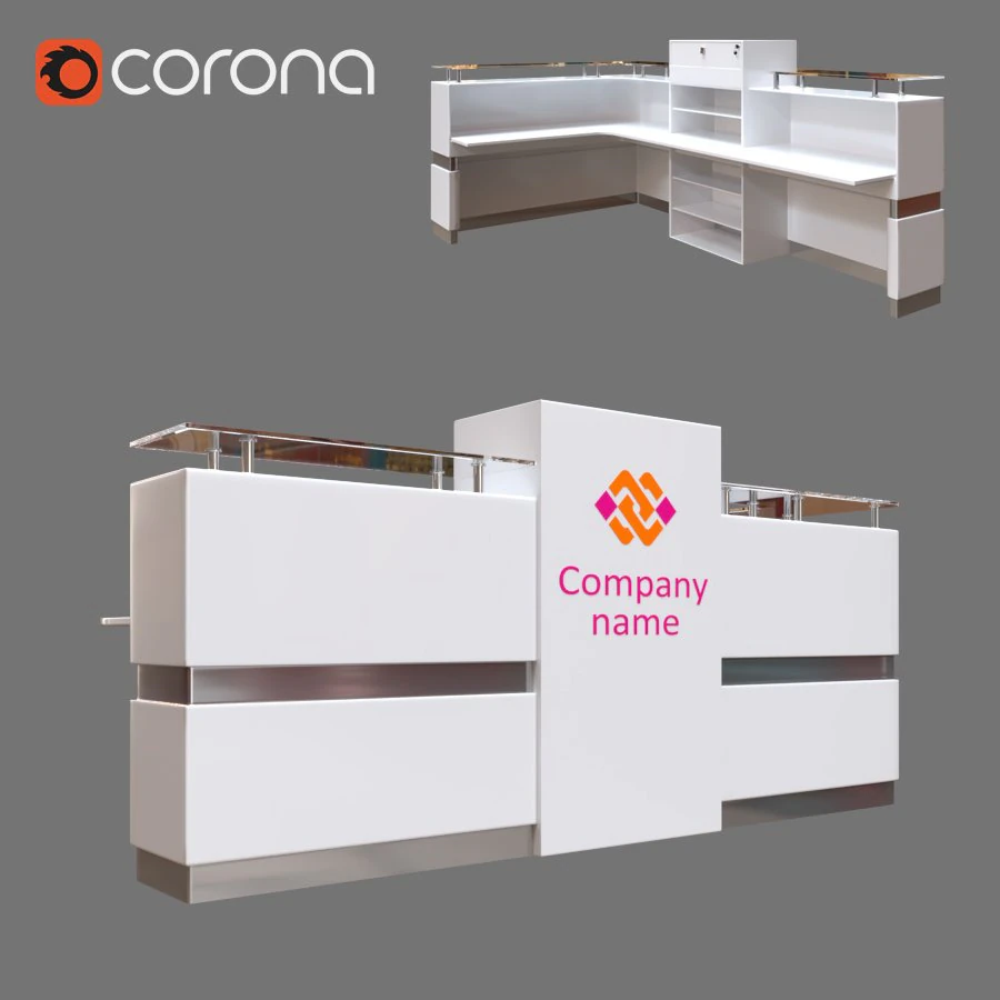 banco della reception Modello 3D .c4d .max .obj .3ds .fbx .stl .blend 