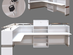 reception desk Model 3D