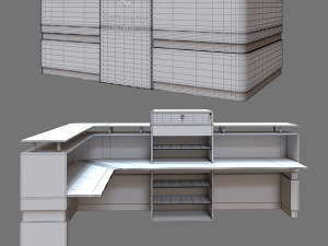 reception desk Model 3D
