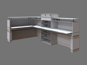reception desk Model 3D