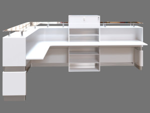 reception desk Model 3D