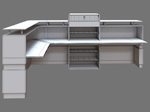 reception desk Model 3D