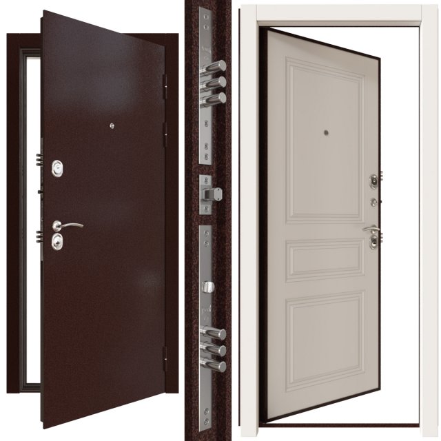 door metal entrance 3D मॉडल .c4d .max .obj .3ds .fbx .stl .blend 
