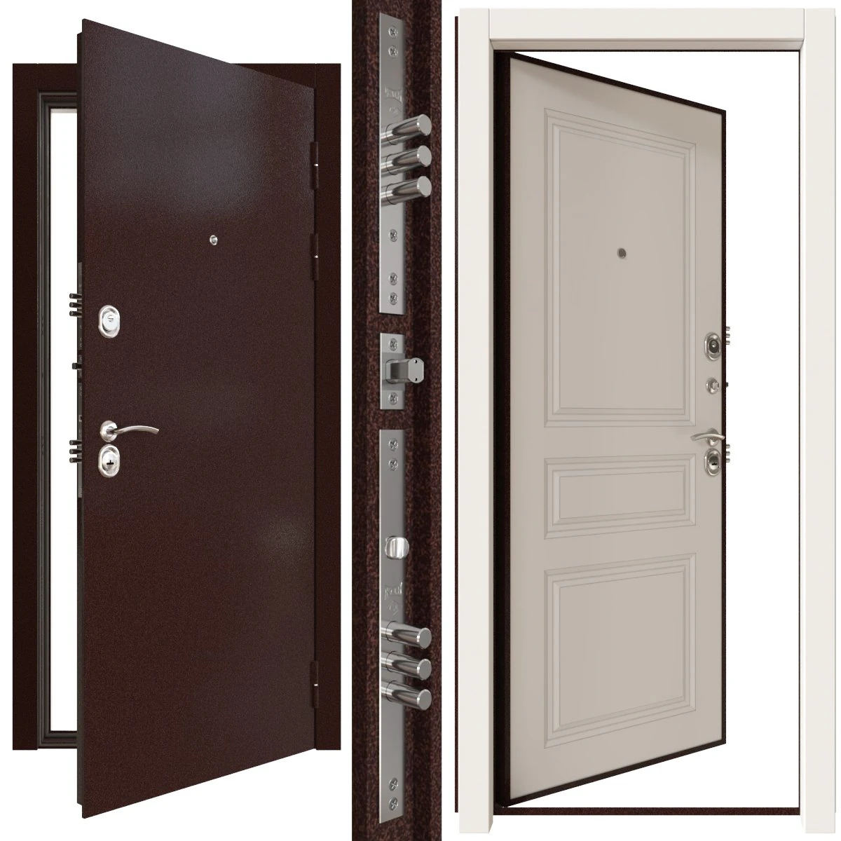door metal entrance 3D Model .c4d .max .obj .3ds .fbx .stl .blend 