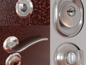 door metal entrance 3D मॉडल